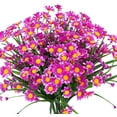 thumbnail image 1 of GRNSHTS Artificial Daisy Flowers, 4 pcs Artificial Flowers Green Plastic Shrubs Fake Flowers Indoor Outdoor Artificial Flowers (Fushia), 1 of 6