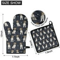 thumbnail image 6 of Jack Russell Terrier Kitchen Oven Mitt and Pot Holder Sets 2 Pcs for Baking, Cooking and Grilling, Heat Resistant Up To 392 °F, 6 of 7