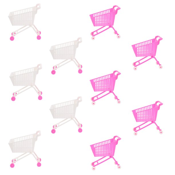 KAKOWELY 10 piezas Mini juguete de simulación Mini carrito de compras modelo niños Mini juguete