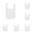 White, variant on 2-8PC Adult Bibs Apron Bib for Men Women Seniors Stain Resistant Diet Cloth Unisex Bib for Eating Washable for Elderly
