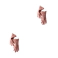 thumbnail image 3 of Jumpingount Guantes de Cachemira con pantalla táctil para mujer, moda con lazo, dedos completos, mitones para otoño e invierno, calentador de Rosado 2piezas, 3 of 6