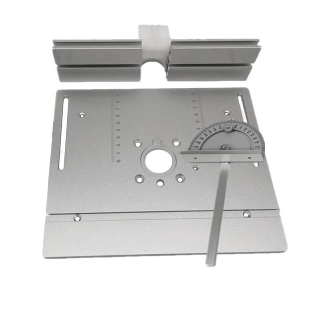 Xingzhi Aluminium Router Table Insert Plate Woodworking Benches Trimmer Tool Silver