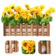 thumbnail image 5 of Planta de flores artificiales con maceta para cerca, diseño de esquina de aula, girasol falso, 5 of 6