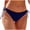 F-Navy, variant on Women's Bikini Bottoms Casual Summer Bikini Bottoms Mid Waist Triangle Briefs Comfortable Swim Bottoms(F-Black,L)