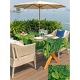 thumbnail image 5 of Outdoor Tablecloth with Umbrella Hole for Patio/Picnic/Party/Camping, Tropical Palm Leaves Waterproof Table Cloth Rectangle Table Cover Washable, Summer Green Botanical Leaf (52"x 70"), 5 of 8