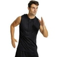 thumbnail image 2 of YUSHOW Men's 3-Pack Sleeveless Workout Hoodie Tank Tops - Quick-Dry Muscle Shirts for Gym, Running & Training, M, 2 of 9