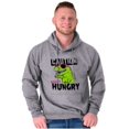 thumbnail image 5 of Caution Cool Dinosaur Always Hungry Hoodie Sweatshirt Women Men Brisco Brands S, 5 of 6