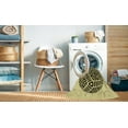 thumbnail image 2 of Ahgly Company Machine Washable Indoor Round Transitional Mustard Yellow Area Rugs, 8' Round, 2 of 7