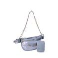 thumbnail image 2 of Madden NYC Women’s Clear Convertible Fanny Pack with Rhinestone Pouch, Denim, 2 of 5