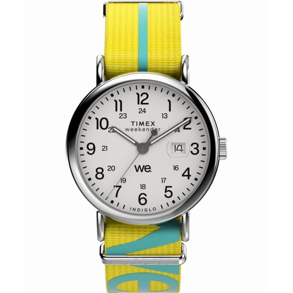 Timex Weekender 40mm Yellow Nylon Strap Unisex Watch