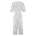 thumbnail image 4 of Ynynloco Women's V Neck Floral Jumpsuit Half Sleeve Wide Leg Casual Jumpsuit with Pockets for Beach, 4 of 5
