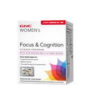 GNC Women's Focus & Cognition Vitapak, With Multivitamin Blend., Cognition Complex, 30 Servings