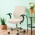 thumbnail image 4 of Guardoinrt Soft and Breathable Swivel Chair Cover Seating Experience White Backrest + Cushion Cover 1Set, 4 of 6