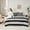 Black, variant on Homewish Geometric Plaid Stripes Twin Bedding Sets 7-Piece for Female Men Adults,Abstract American Flag Bedding Comforter Set Microfiber,Minimalist Mid Century Breathable Sheet Sets