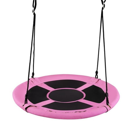 Pemberly Row 40" Flying Tree Swing Indoor Outdoor Play Set Swing Pink