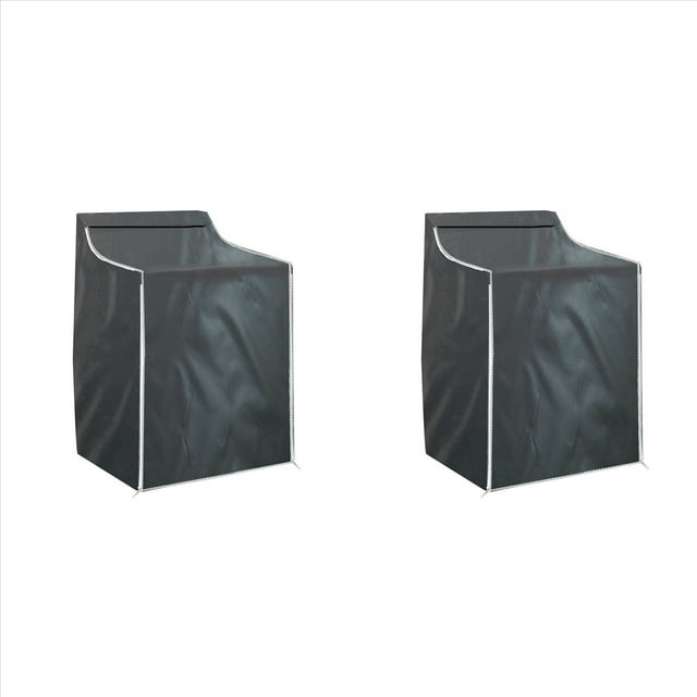2X Cubierta para Lavadora para Máquina de Carga Superior, Cubierta para Lavadoras Secadoras con Tela Gruesa con Cremallera