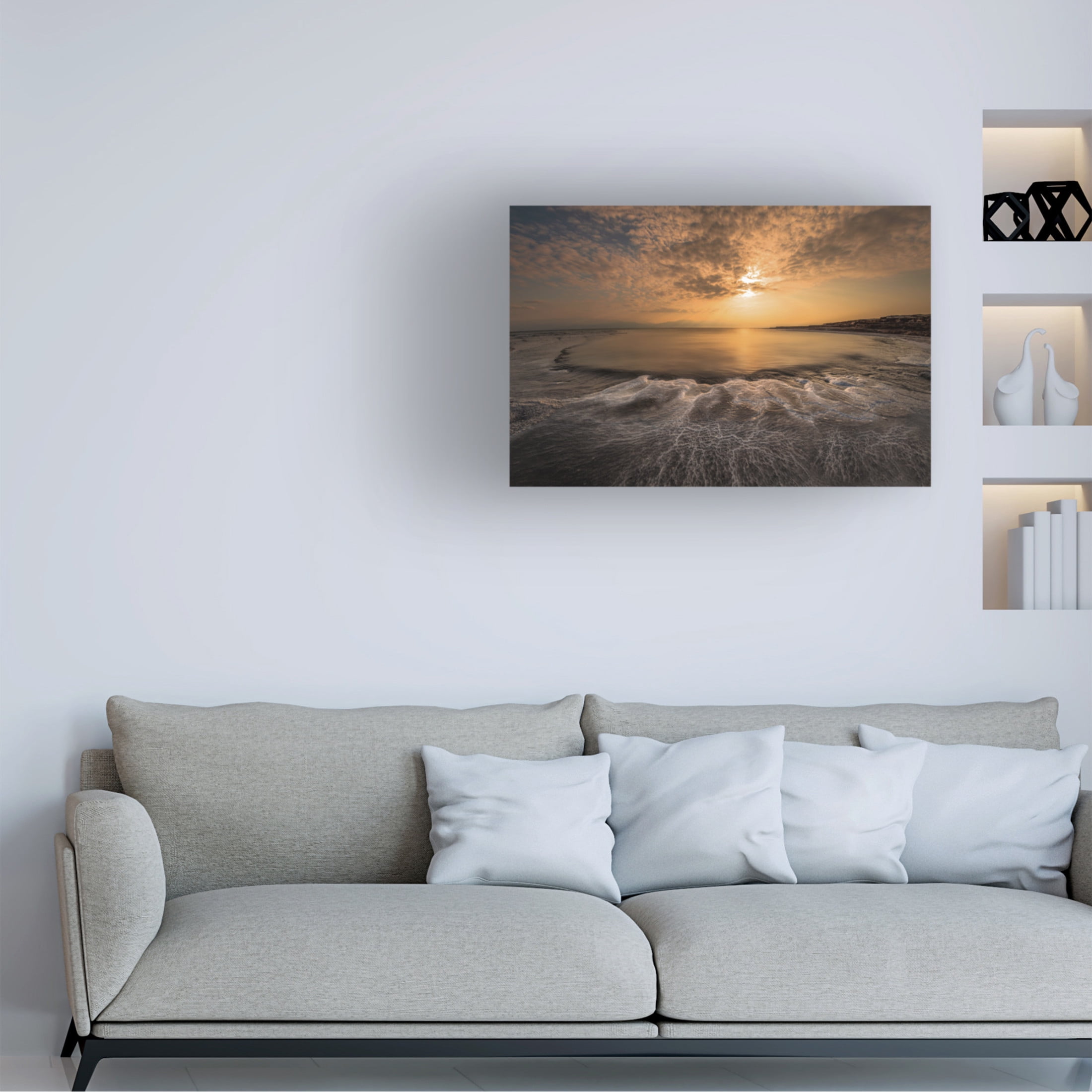 Isam Telhami 'Structure Of Salt' Canvas Art - 47 x 30 Inches