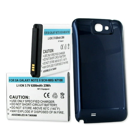 SAMSUNG GALAXY NOTE II 6.2Ah LI-ION EXTENDED BATTERY / NFC COVER Cellular Battery