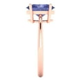 thumbnail image 3 of 2.5ct oval cut blue tanzanite 14k rose gold Bridal Wedding Engagement Promise Anniversary Ring for Women size 10.25, 3 of 7
