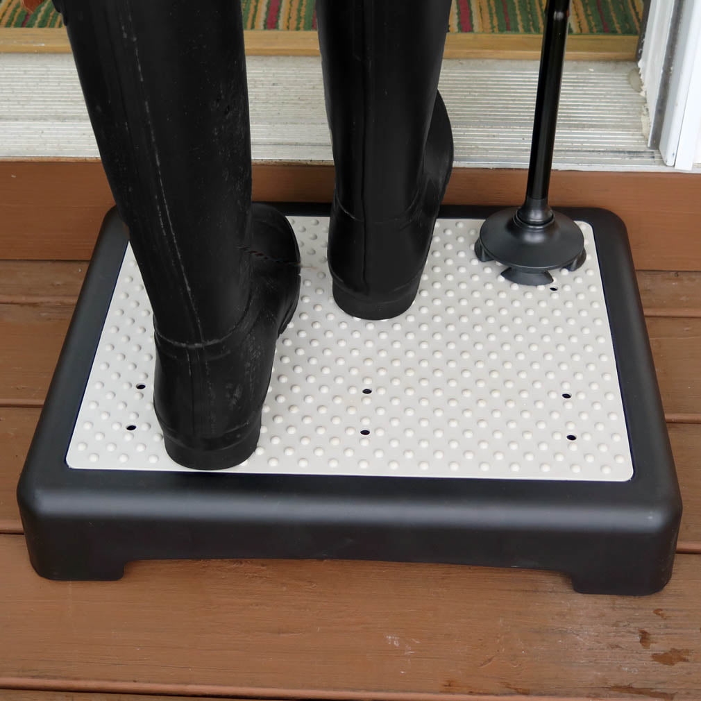 ANTI SLIP OUTDOOR HALF STEP RUBBER MAT WEATHERPROOF MOBILITY DISABILITY STOOL 