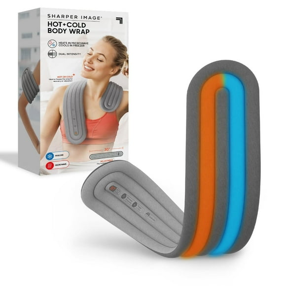 Sharper Image Hot + Cold Body Wrap, Dual Intensity Soft Fabric for Neck, Shoulders, Legs & Arms