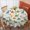 Dinosaur And Flower-1, variant on Dinosaur and Floral White Pattern Round Tablecloth 70"x70", Wrinkle Resistant Wipeable Table Cover for Kitchen Dining Room Picnic Patio and Party