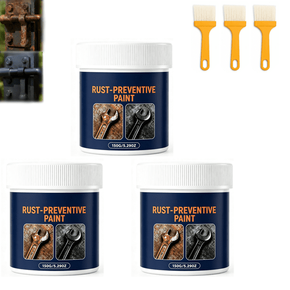 Metal Anti-Rust Paint Paste, Rust Preventive Paint Paste for Metal (3PCS-150G)