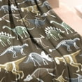 thumbnail image 3 of Brown Colorful Dinosaurs Fossils Pattern Blanket,Comfortable Soft Lamb Wool Throw Blanket,All Season,Warm Lightweight Blankets for Sofa Bed Couch Living Room Chair,30"x40", 3 of 4