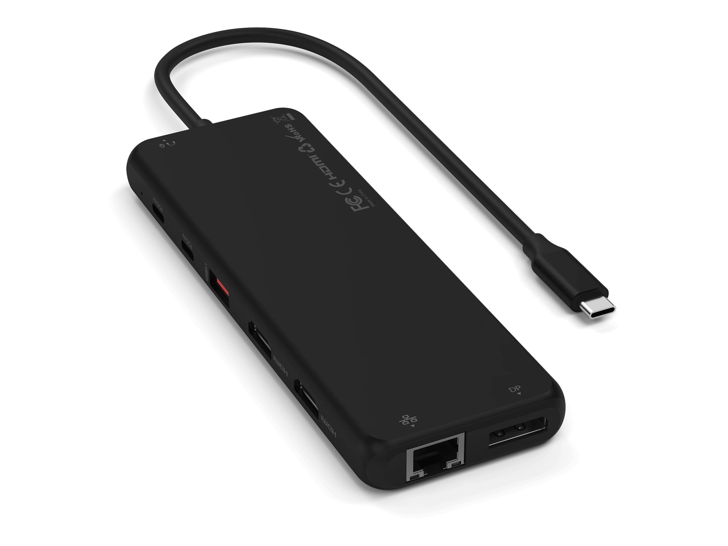 Satechi ST-P3D13K 13-in-1 USB-C Triple Display Adapter, Black