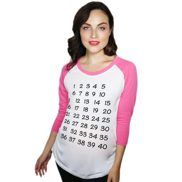 abstraktion intellektuel Excel Crazy Dog T-Shirts - Maternity Raglan Pregnancy Countdown Calendar Shirt  For Mom To Be (Pink) - M - Walmart.com - Walmart.com