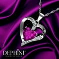 thumbnail image 5 of DEPHINI Pink Heart Necklace - 925 Sterling Silver Pendant CZ Crystal, 5 of 7