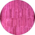 thumbnail image 1 of Ahgly Company Indoor Round Abstract Pink Modern Area Rugs, 3' Round, 1 of 4