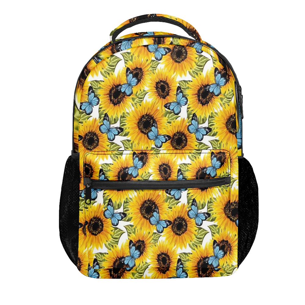 Sunflower Backpacks for School Lightweight Bookbag Backpacks Waterproof