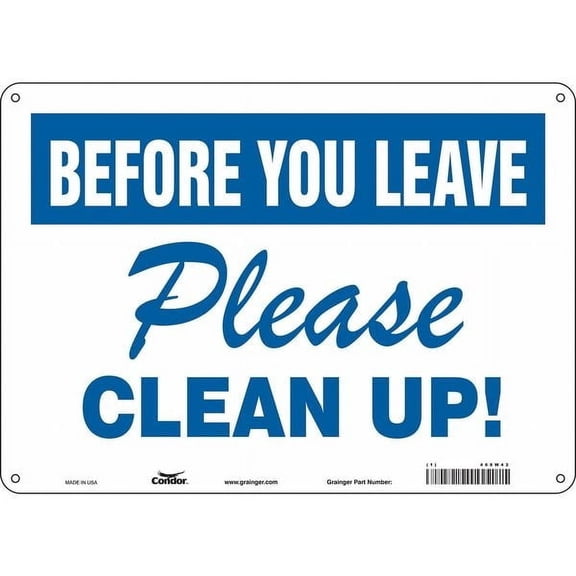 Condor Safety Sign,10 in x 14 in,Polyethylene 468W42