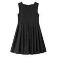 thumbnail image 4 of CAICJ98 Girls School Uniform Jumper Dress Solid Soft Sleeveless Crew Neck A-Line Pleated Dress (7-8 Years,Black), 4 of 9