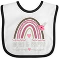 thumbnail image 3 of Inktastic Mimi and Pappy Love Me Rainbow Girls Baby Bib, 3 of 4