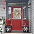 thumbnail image 5 of Artificial Christmas Wreath Branch Rattan Golden Garland For Front Door Hanging Wall Indoors Outdoors Christmas Ornament Decor, 5 of 5