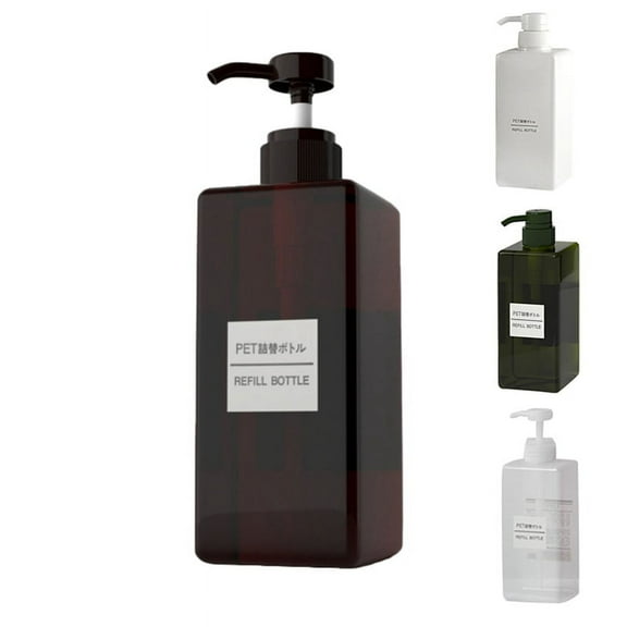 Modern Square Refillable Foaming Hand Soap Dispenser Pump Bottle for Bathroom Vanities or Kitchen Sink, Countertops