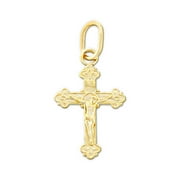Charm America - Gold Baby Crucifix Charm - 10 Karat Solid Gold