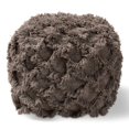 thumbnail image 2 of Baxton Studio Asuka Taupe Handwoven Cotton Fringe Pouf Ottoman, 2 of 6