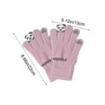 thumbnail image 3 of Horivan 2 Packs Rufa Pandas Fleece Lined Winter Gloves for Teens Touchscreen Windproof Cold Proof Unisex Outdoor Activities Cycling Commuting Warmth, 3 of 6