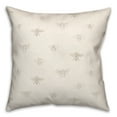 thumbnail image 2 of Creative Products Gray and White Delicate Bee Pattern 18 x 18 Spun Poly Pillow, 2 of 3