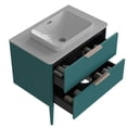 thumbnail image 5 of 30" Aquamarine Striped - Antique Bronze Handles Style Fusion - Bathroom Storage Setup - Ample Space for Toiletries, 5 of 7