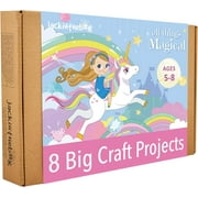 jackinthebox Unicorn Crafts for Kids Ages 4-8, 8-in-1 Unicorn Gifts for Girls, Unicorn Craft Kit, Unicorn Toys, Unicorn Arts and Crafts for Girls Aged 4 5 6 7 8 Years