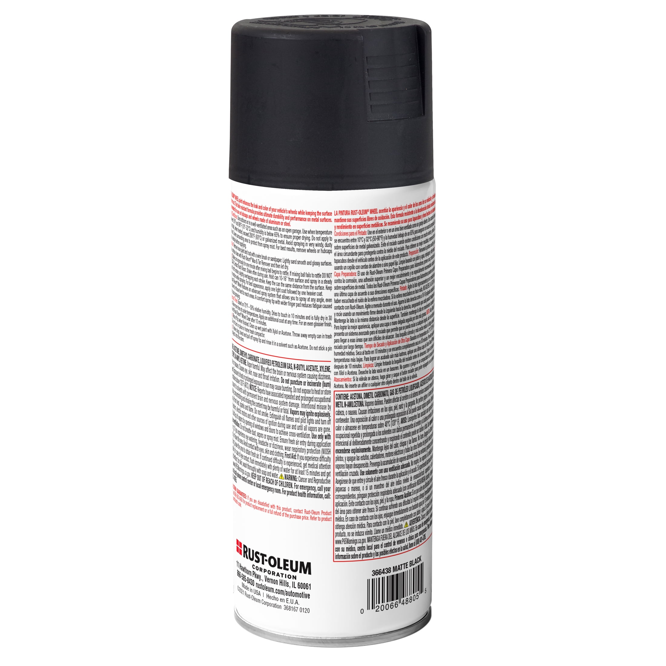 Rust-Oleum Automotive Wheel 3X Matte Spray Paint, Black, 11 oz