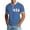 v#116Blue528, variant on Men'S T-Shirt U.S.A. Stars And Stripes Graphics Short Sleeve Collar With Half Zip Soft Top For 4th Of July Rodeo Breathable Tee,Blue,S