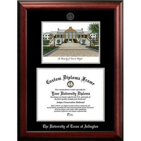 Campus Images 14 x 11 in. University of Texas Arlington Silver Embossed Diploma Frame with Lithograph