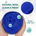 thumbnail image 2 of Aguja Fieltro Lana Unique Bargains 3.5 Oz Naturaleza Fibra Lana Hilo Mecheros para Fieltro Húmedo Azul Brillante, 2 of 6