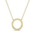 thumbnail image 3 of AFFY Open Circle Pendant Necklace for Women Round Cut Lab Created Moissanite Necklace with 18 Inch Cable Chain in 14K Yellow Gold Plated 925 Sterling Silver, 3 of 5