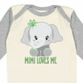 thumbnail image 4 of Inktastic Mimi Loves Me- Cute Elephant Boys or Girls Long Sleeve Baby Bodysuit, 4 of 5